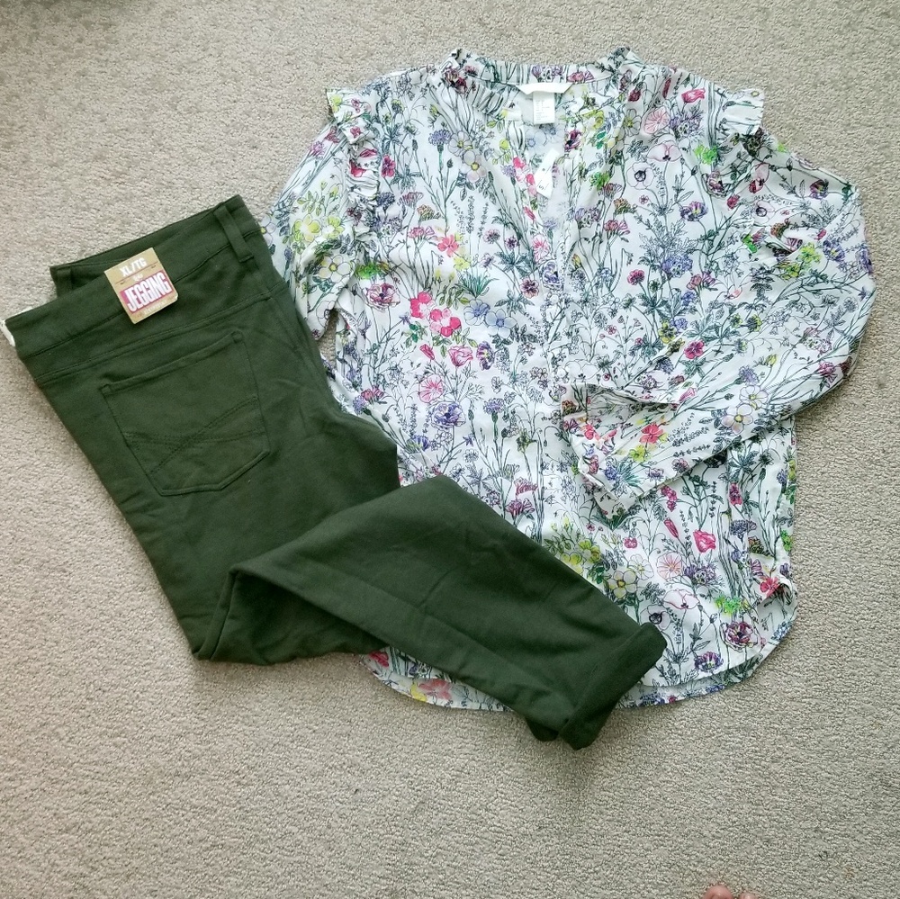 Aeropostale Olive Green Jeggings in Size XL